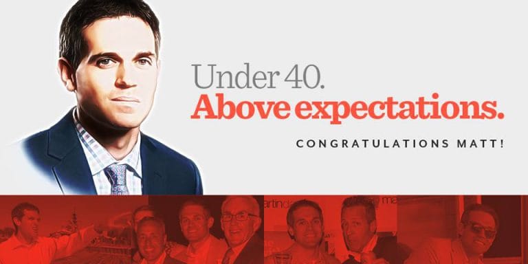 Matt Davison Recognized as “40 Under 40” Honoree The